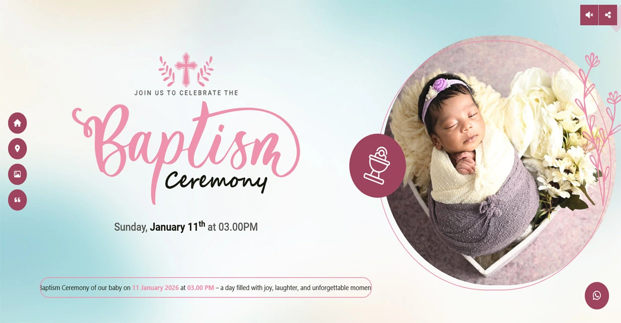 Baptism Invite – Digital Baptism Invite by 360Invites